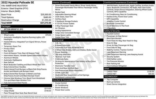 2022 Hyundai PALISADE SE