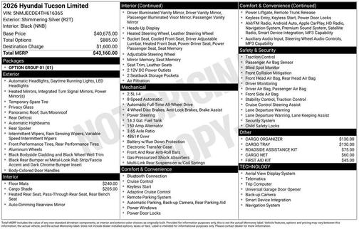 2026 Hyundai TUCSON Limited