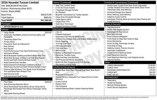 2026 Hyundai TUCSON Limited