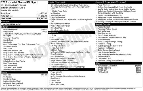 2025 Hyundai ELANTRA SEL Sport