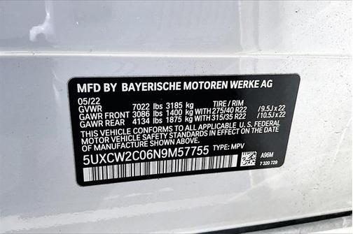 2022 BMW X7 xDrive40i