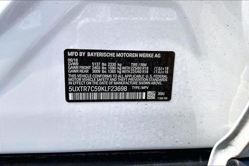 Alpine White 2019 BMW X3 sDrive30i