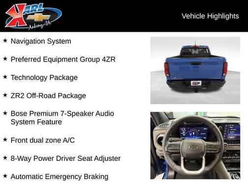 Reef Blue Metallic 2025 Chevrolet Colorado 4WD ZR2