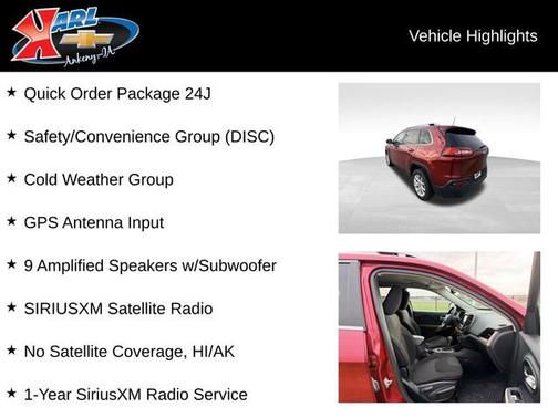 Deep Cherry Red Crystal Pearlcoat 2017 Jeep Cherokee Latitude