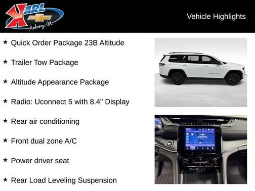 Bright White Clearcoat 2025 Jeep Grand Cherokee L Altitude
