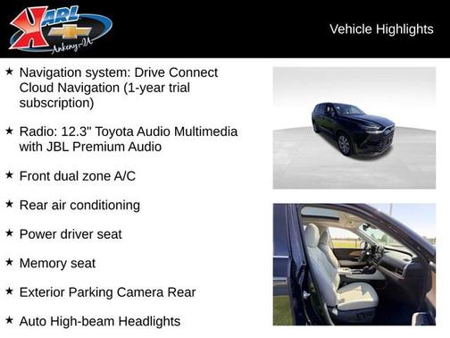 MIDNIGHT BLACK ME 2025 Toyota Grand Highlander XLE