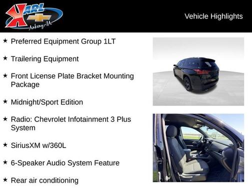 Mosaic Black Metallic 2023 Chevrolet Traverse LT Cloth