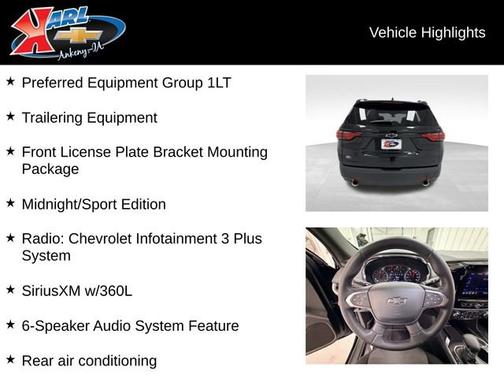 Mosaic Black Metallic 2023 Chevrolet Traverse LT Cloth