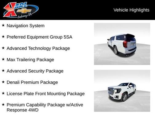 White Frost Tricoat 2022 GMC Yukon XL Denali
