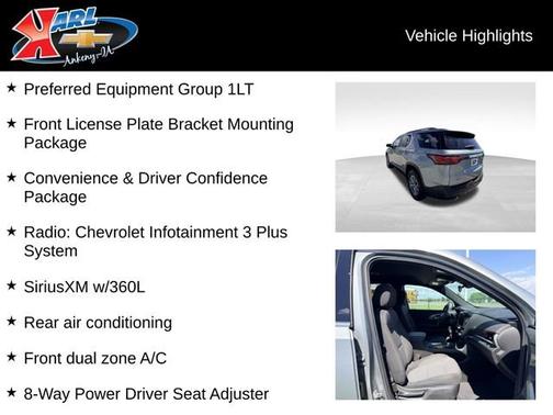 Sterling Gray Metallic 2023 Chevrolet Traverse LT Cloth