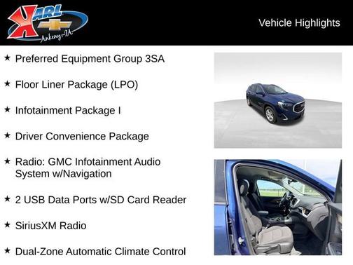 Blue Emerald Metallic 2020 GMC Terrain SLE