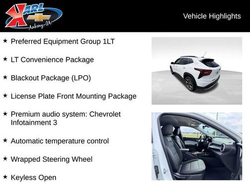 Summit White 2024 Chevrolet Trax LT