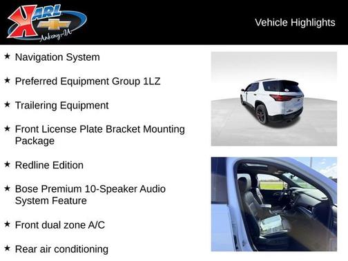 Summit White 2022 Chevrolet Traverse Premier