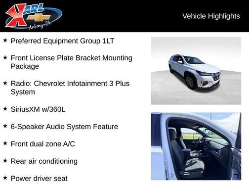 Summit White 2024 Chevrolet Traverse Limited LT Cloth