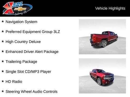 Cajun Red Tintcoat 2018 Chevrolet Silverado 1500 High Country