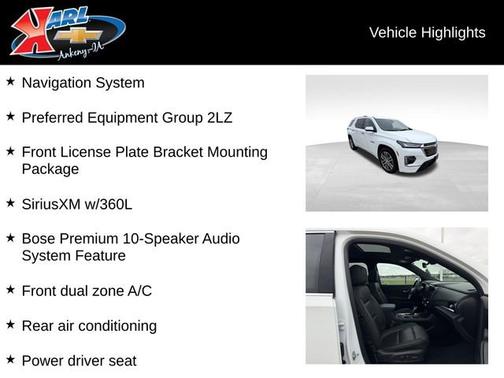 Summit White 2023 Chevrolet Traverse High Country