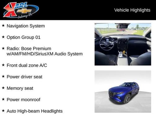 Intense Blue 2022 Hyundai TUCSON Limited