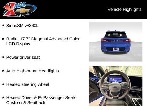 Riptide Blue Metallic 2024 Chevrolet Equinox EV RS