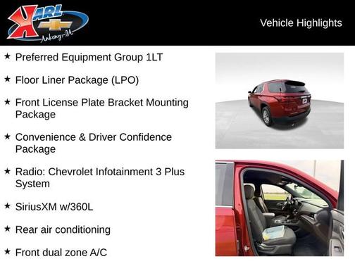 Radiant Red Tintcoat 2023 Chevrolet Traverse LT Cloth