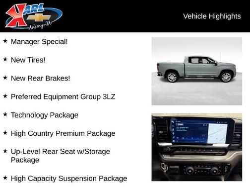 Sterling Gray Metallic 2024 Chevrolet Silverado 1500 High Country