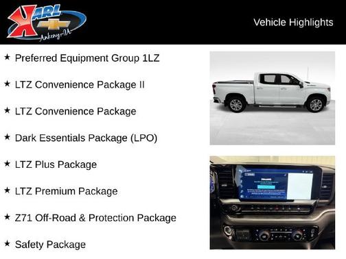 Summit White 2022 Chevrolet Silverado 1500 LTZ