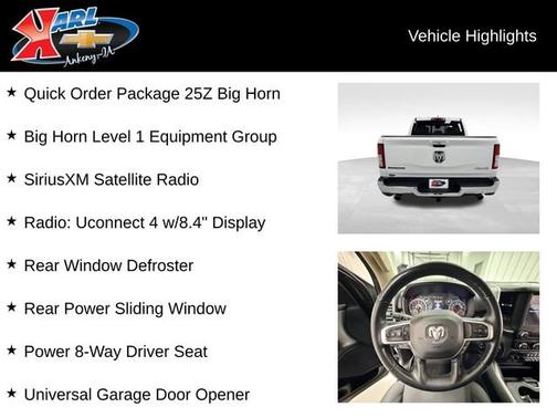 Bright White Clearcoat 2020 RAM 1500 Big Horn