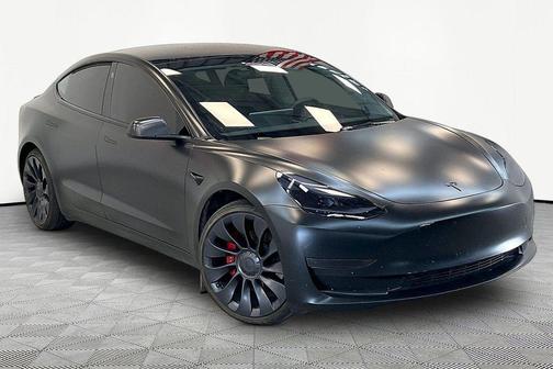 Solid Black 2023 Tesla Model 3 Performance