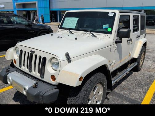 Stone White Clearcoat/Khaki Hard Top 2010 Jeep Wrangler Unlimited Sahara