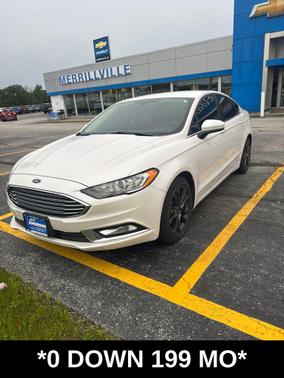 White Platinum Clearcoat Metallic 2018 Ford Fusion SE