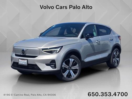 Silver Dawn Metallic 2023 Volvo C40 Recharge Pure Electric Plus