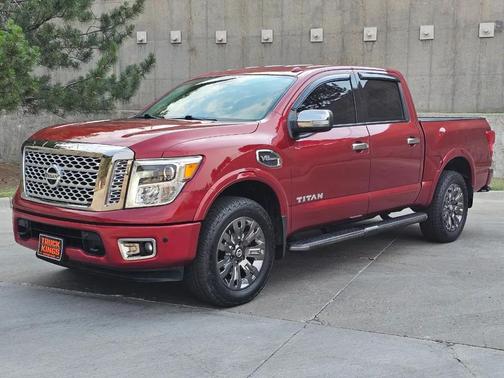 Red 2017 Nissan Titan Platinum Reserve