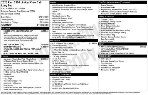 2026 RAM 3500 Limited