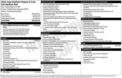2026 Jeep Gladiator Mojave