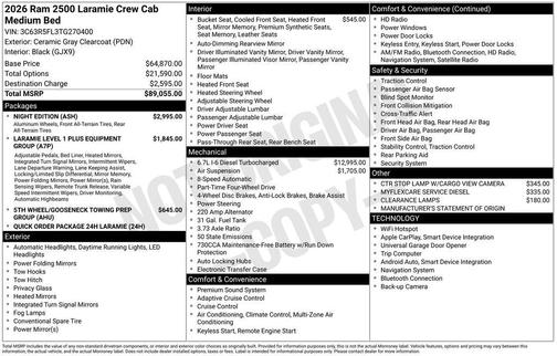 2026 RAM 2500 Laramie