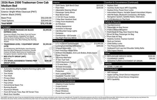 2026 RAM 2500 Tradesman