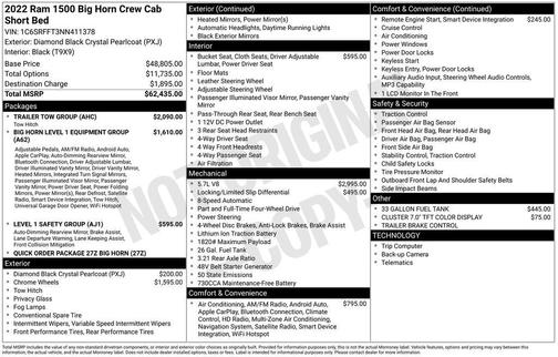 2022 RAM 1500 Big Horn