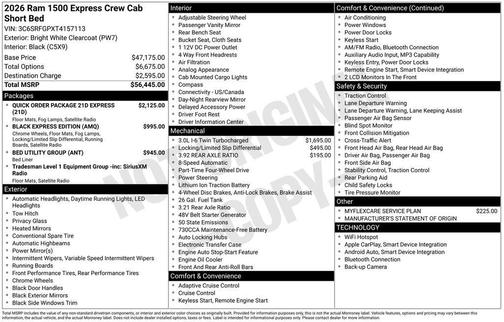 2026 RAM 1500 Express