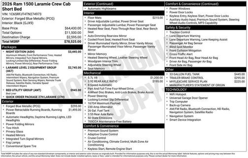 2026 RAM 1500 Laramie