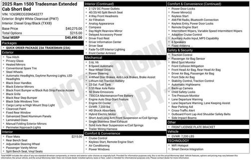 2025 RAM 1500 Tradesman