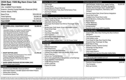 Granite Crystal Clearcoat Metallic 2020 RAM 1500 Big Horn/Lone Star