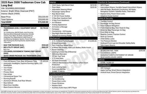 2025 RAM 3500 Tradesman