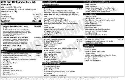 2026 RAM 1500 Laramie