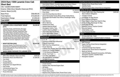 Billet Silver Metallic Clearcoat 2024 RAM 1500 Laramie