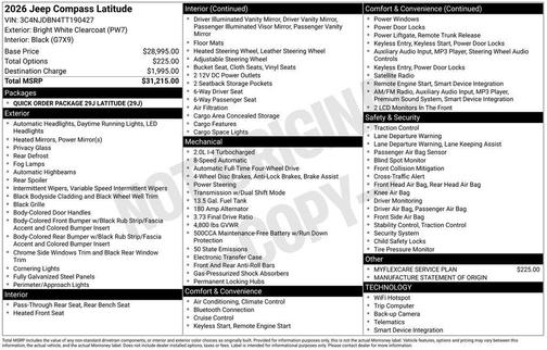 2026 Jeep Compass Latitude