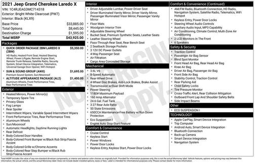 2021 Jeep Grand Cherokee Laredo X