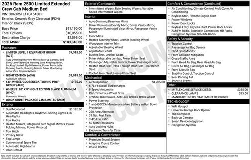 2026 RAM 2500 Limited