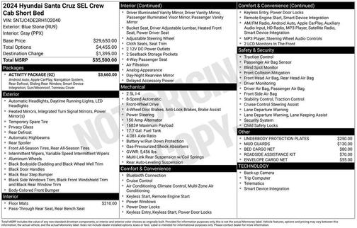 2024 Hyundai SANTA CRUZ 2.5L SEL