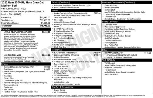 2022 RAM 2500 Big Horn