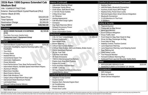 2026 RAM 1500 Express