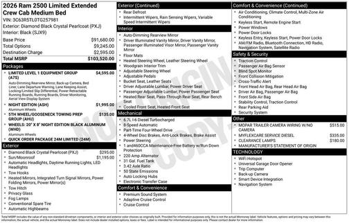 2026 RAM 2500 Limited